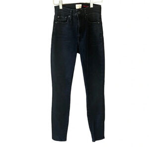 Alice + Olivia Good High Rise Skinny Jeans in Noir Size 24